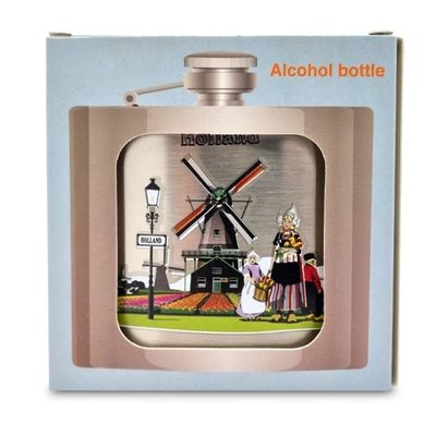 TTD Gifts Heupfles - Aluminium - Holland