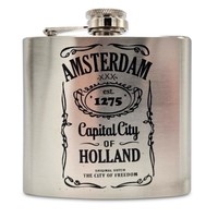 TTD Gifts Pocket bottle - Aluminum - Amsterdam - est 1275