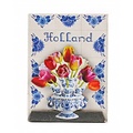 Typisch Hollands Magneet  tegeltableau tulpen Holland