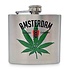 TTD Gifts Hip flask - Aluminum - Amsterdam - Cannabis leaf