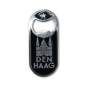 Typisch Hollands Magnetische opener - Den Haag - Zwart