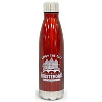 Typisch Hollands Insulating bottle - Red Amsterdam - Facade houses