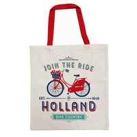 Typisch Hollands Bag cotton Holland - with red or white carrying loops