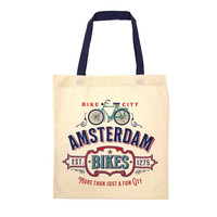 Typisch Hollands Tas katoen - Amsterdam Bikes
