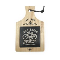 Typisch Hollands Cheese board small - Amsterdam - in gift box - Black