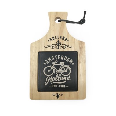 Typisch Hollands Cheese board small - Amsterdam - in gift box - Black