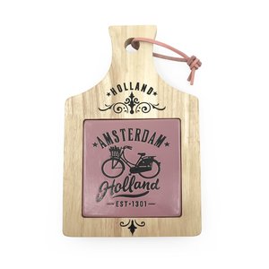 Typisch Hollands Cheese board small - Amsterdam - in gift box - Pink