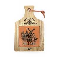 Typisch Hollands Käsebrett klein - Holland - in Geschenkbox - Orange