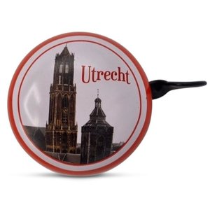 Typisch Hollands Fietsbel Utrecht - Rood-Wit 60mm