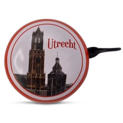 Typisch Hollands  Fietsbel Utrecht - Rood-Wit 60mm