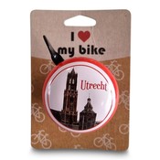 Typisch Hollands Fahrradklingel Utrecht - Rot-Weiß 60mm