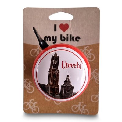 TTD Gifts  Fahrradklingel Utrecht - Rot-Weiß 60mm