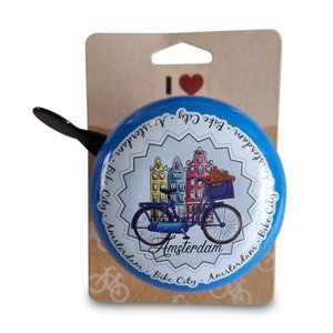 Typisch Hollands Bicycle bell Amsterdam -Blue 80mm