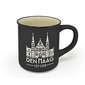 Typisch Hollands Den Haag - Retro Campus Tasse - Schwarz