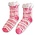 Holland sokken Fleece Comfort Socks - Facade Houses - White-Pink