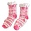 TTD Gifts Fleece Comfort Socks - Facade Houses - White-Pink