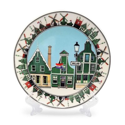 Typisch Hollands Bord Holland op standaard in geschenkdoos (15 cm)