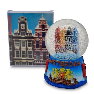 Typisch Hollands Snow Globe Amsterdam- Façade Houses Small