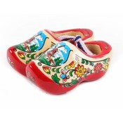 Typisch Hollands Souvenir Clogs 6 cm - Rohling mit roter Sohle