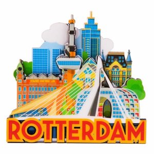 Typisch Hollands Magnet MDF Rotterdam Sammlung von Rotterdamer Gebäuden