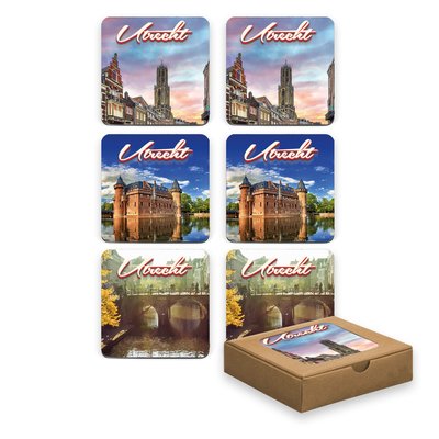Typisch Hollands Coasters - Utrecht 6 pieces in gift box