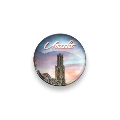 Typisch Hollands  Magnet Utrecht Dom Tower glass 5 cm