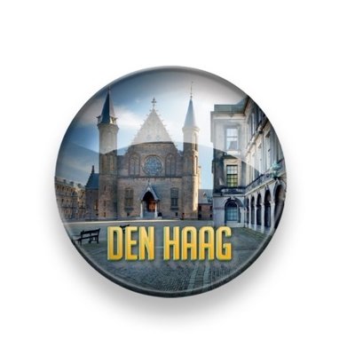 Typisch Hollands Magnet Den Haag Glas 4 cm - der Riddelzaal