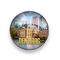 Typisch Hollands Magneet Den Haag glas 4 cm   - Skyline Den Haag