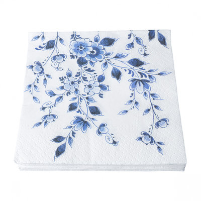 Typisch Hollands Napkins Delft blue Blossoms