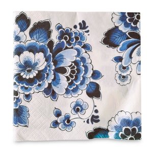 Typisch Hollands Napkins Delft blue Flower motif large