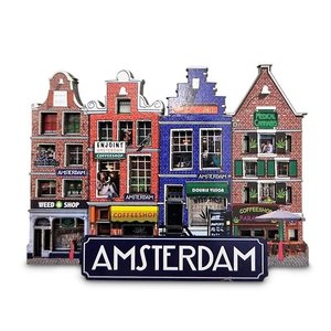 TTD Gifts Magneet 4 huisjes Amsterdam  - (shops)