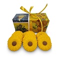 Typisch Hollands Schoko-Sonnenblumen in Van-Gogh-Verpackung