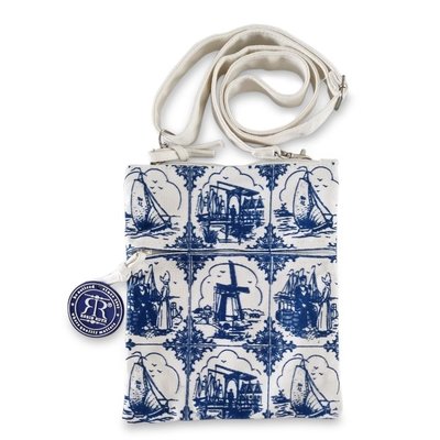 Robin Ruth Neck bag - Passport bag - Delft blue icons