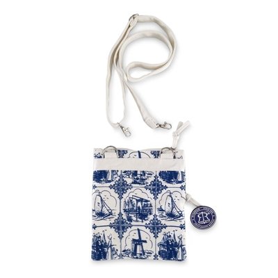 Robin Ruth Neck bag - Passport bag - Delft blue icons