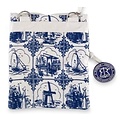 Robin Ruth Neck bag - Passport bag - Delft blue icons