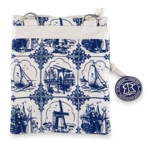 Robin Ruth Neck bag - Passport bag - Delft blue icons