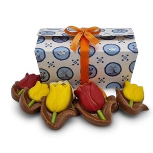 Typisch Hollands Chocolate tulips in Holland gift box