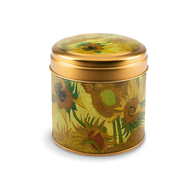 Typisch Hollands Van Gogh Geschenkset mit Tasse und Dose, Stroopwafels - Sonnenblumen