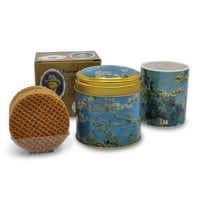 Museumgifts Holland Cadeauset van Gogh Mok en Blik Stroopwafels - Amandelbloesem