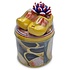 typisch-hollands-geschenkpakket Stroopwafels gift set - with Wooden clogs Yellow