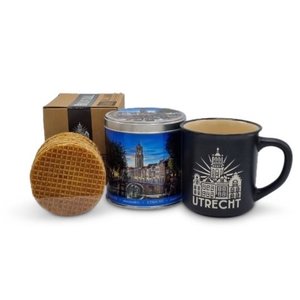 Museumgifts Holland Utrecht Mug and Tin Stroopwafels Gift Set