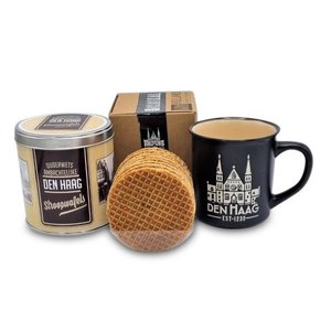 Typisch Hollands Cadeauset Den Haag Mok en Blik Stroopwafels - Nostalgie