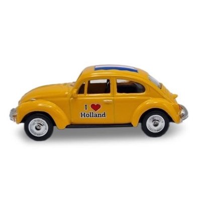 Typisch Hollands Volkswagen Beetle- Holland - Scale 1:60 Yellow