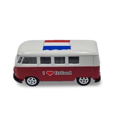 Typisch Hollands Volkswagen Bus - Holland - schaal 1:60 Rood