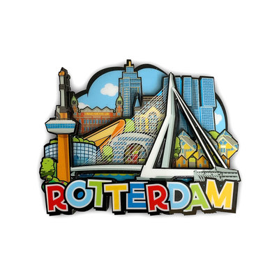 Typisch Hollands Magnet Rotterdam - Kubushäuser - Brücke und Euromast