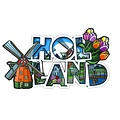 Typisch Hollands Magneet Holland (molens en tulpen) letters