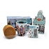 Typisch Hollands Geschenkset Becher und Stroopwafels - (Fassadenhäuser) mit GRATIS Spielkarten