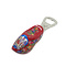 Typisch Hollands Bottle opener clog 8 cm - Red - Bicycle -Facade houses