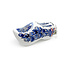 Typisch Hollands Savings clog White - Delft blue - Bicycle and gable houses