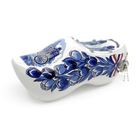 Matix Savings clog White - Delft blue - Bicycle and gable houses